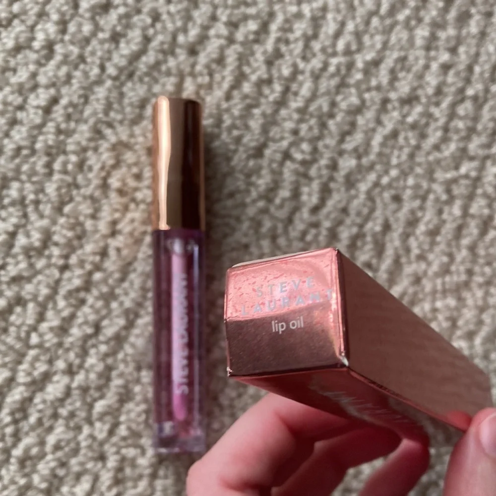 NEW Steve Laurant Lip Oil Gloss Orchid Pink Purple Balm NIB